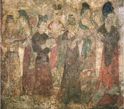 永泰公主墓室壁画,永泰公主墓壁画宫女图具有极高的艺术价值