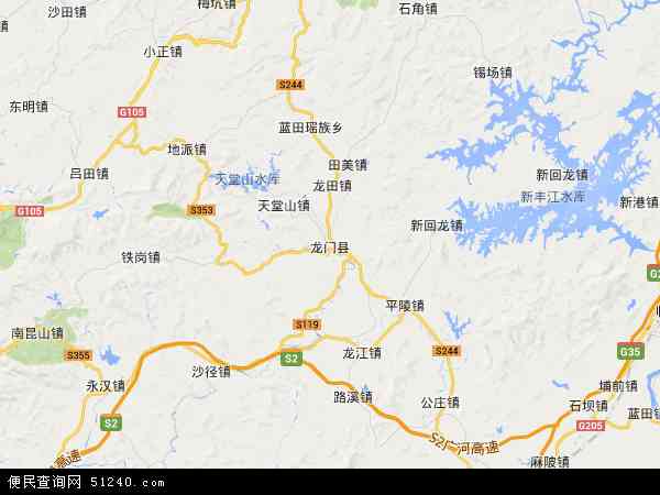 惠州龙门县地图,惠州市龙门县在哪里